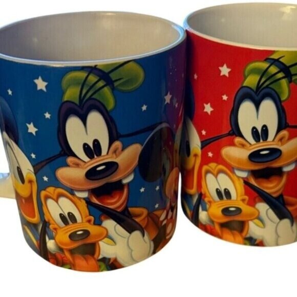 Mug Set Disney Jerry Leigh #1 Grandma & Grandpa Ceramic Coffee Mickey & Friends - Picture 8 of 12